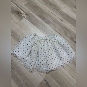 White and Gold Polka Dot Skirt